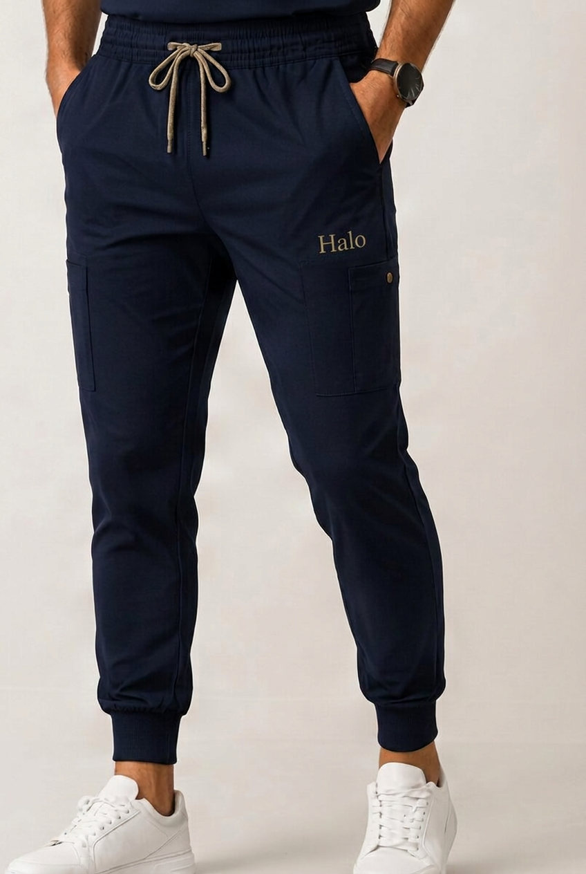 Nova Slim Scrub Pant in Midnight Navy